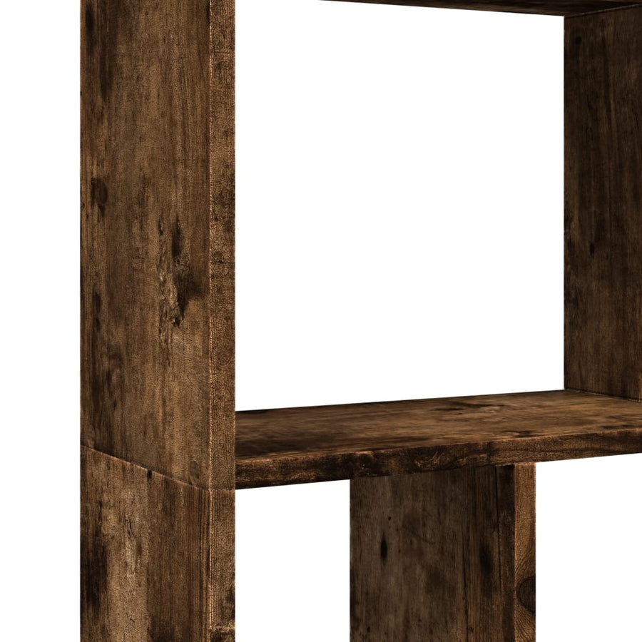 Boekenkast 60x20x120 cm bewerkt hout gerookt eikenkleurig