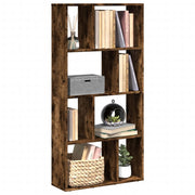 Boekenkast 60x20x120 cm bewerkt hout gerookt eiken