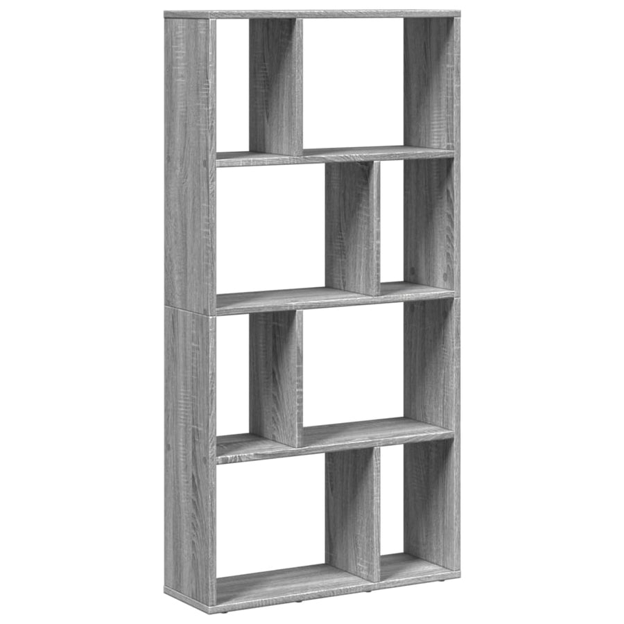 Boekenkast 60x20x120 cm bewerkt hout grijs sonoma eikenkleurig