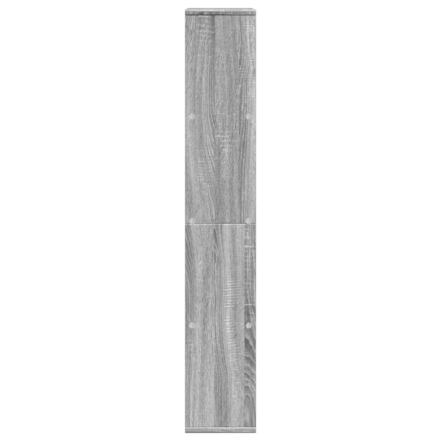 Boekenkast 60x20x120 cm bewerkt hout grijs sonoma eikenkleurig