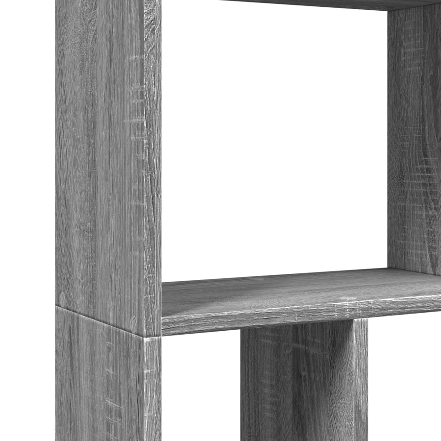 Boekenkast 60x20x120 cm bewerkt hout grijs sonoma eikenkleurig