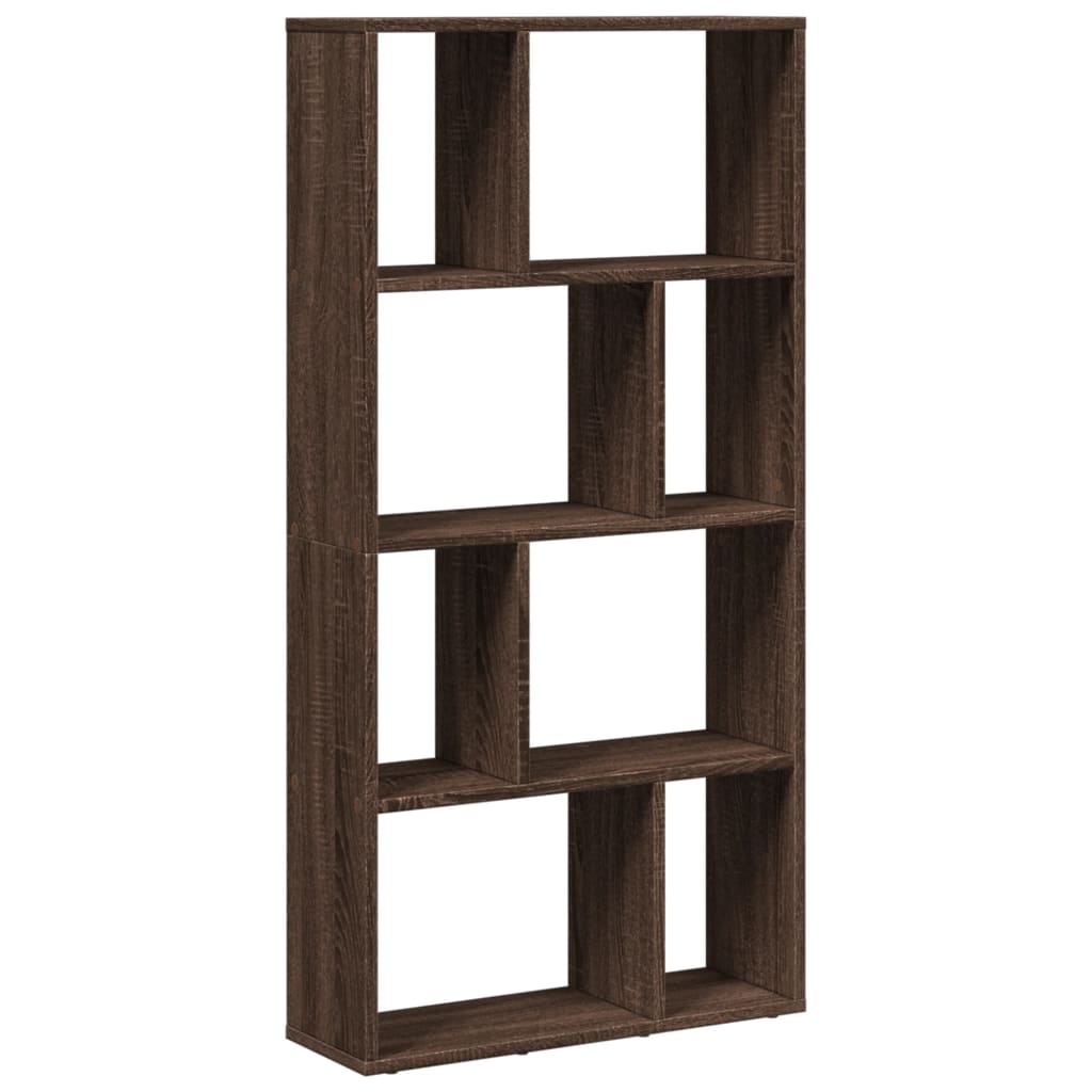 Boekenkast 60x20x120 cm bewerkt hout bruin eikenkleurig