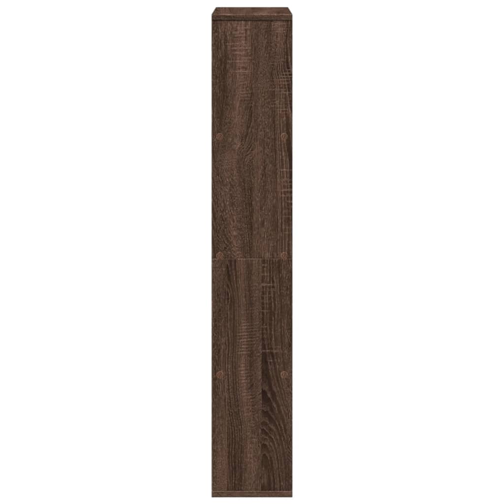 Boekenkast 60x20x120 cm bewerkt hout bruin eikenkleurig