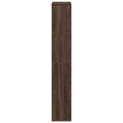 Boekenkast 60x20x120 cm bewerkt hout bruin eikenkleurig