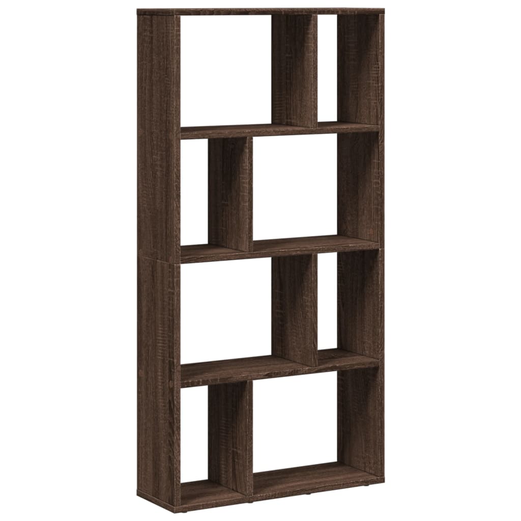 Boekenkast 60x20x120 cm bewerkt hout bruin eikenkleurig