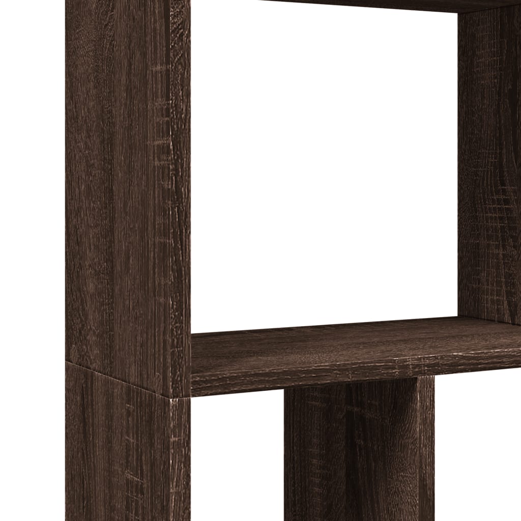 Boekenkast 60x20x120 cm bewerkt hout bruin eikenkleurig
