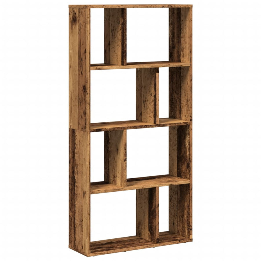 Boekenkast 60X20X120 Cm Bewerkt Hout Kleurig 60 cm Oud hout