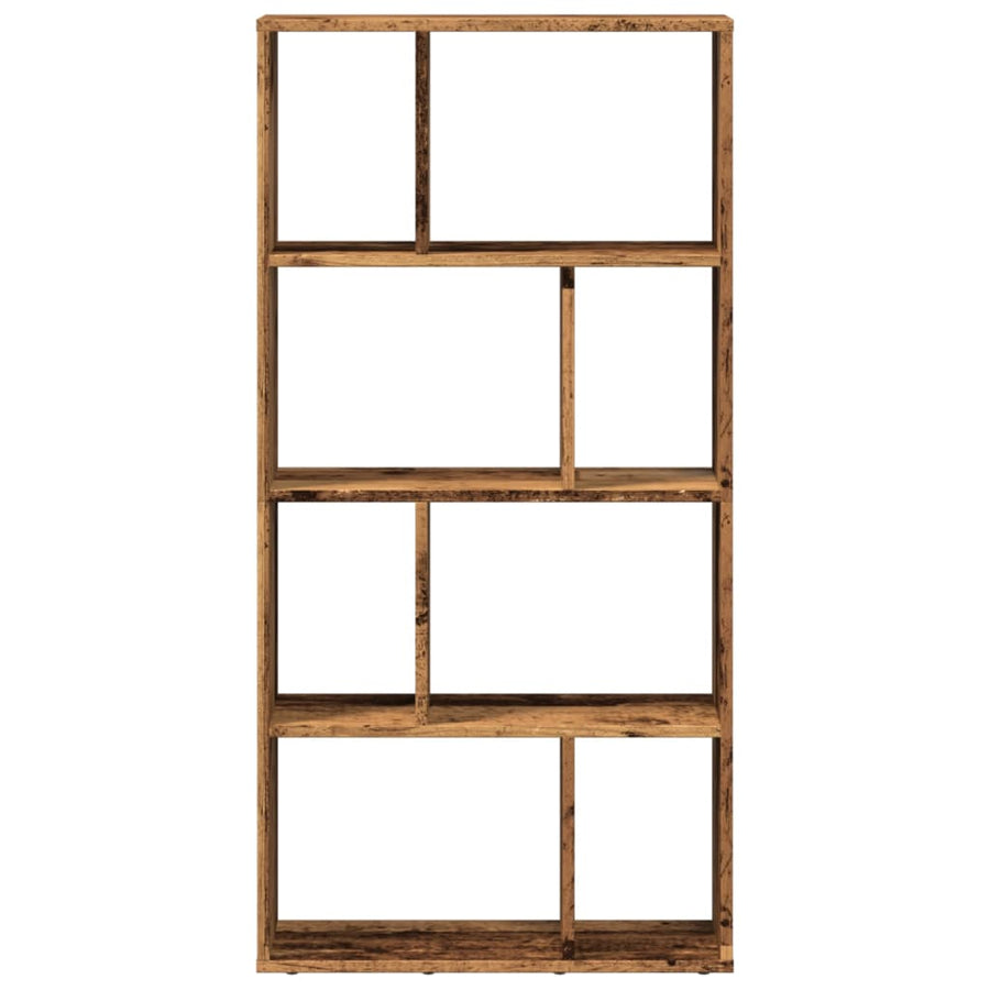 Boekenkast 60X20X120 Cm Bewerkt Hout Kleurig 60 cm Oud hout
