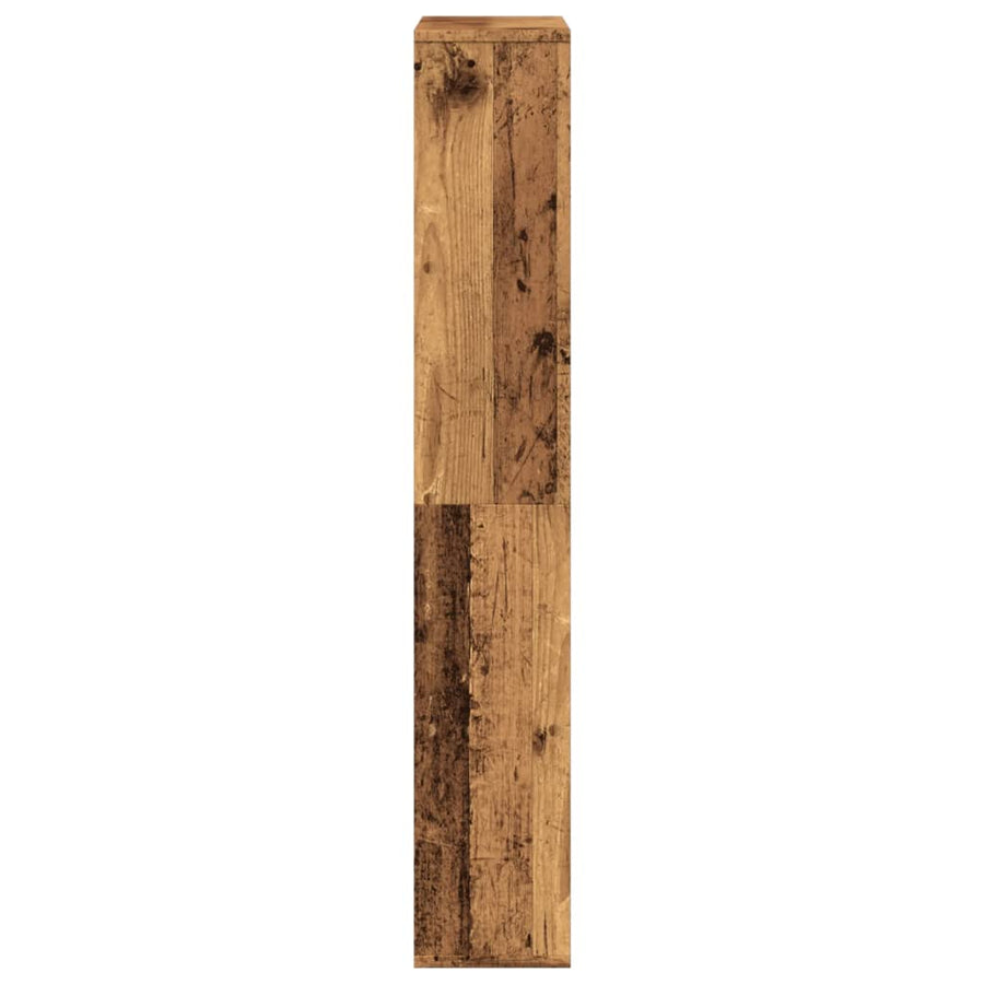 Boekenkast 60X20X120 Cm Bewerkt Hout Kleurig 60 cm Oud hout