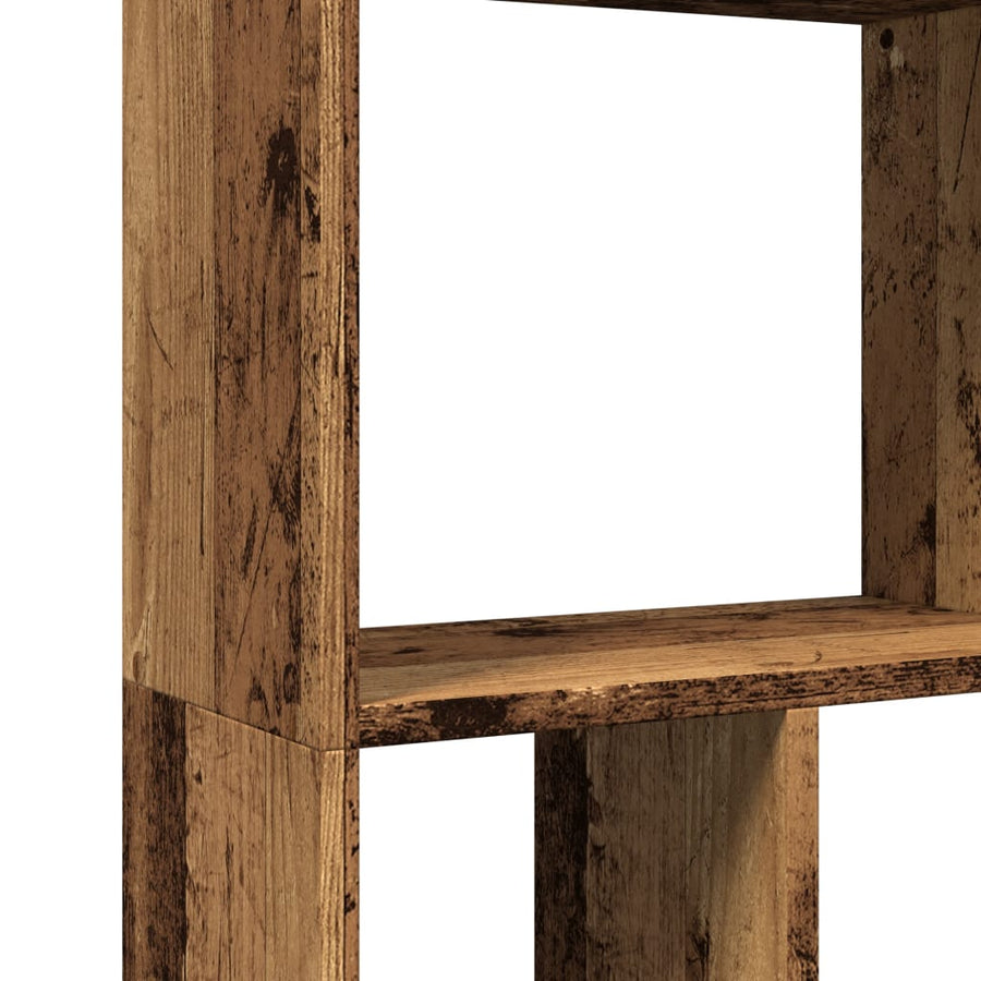 Boekenkast 60X20X120 Cm Bewerkt Hout Kleurig 60 cm Oud hout