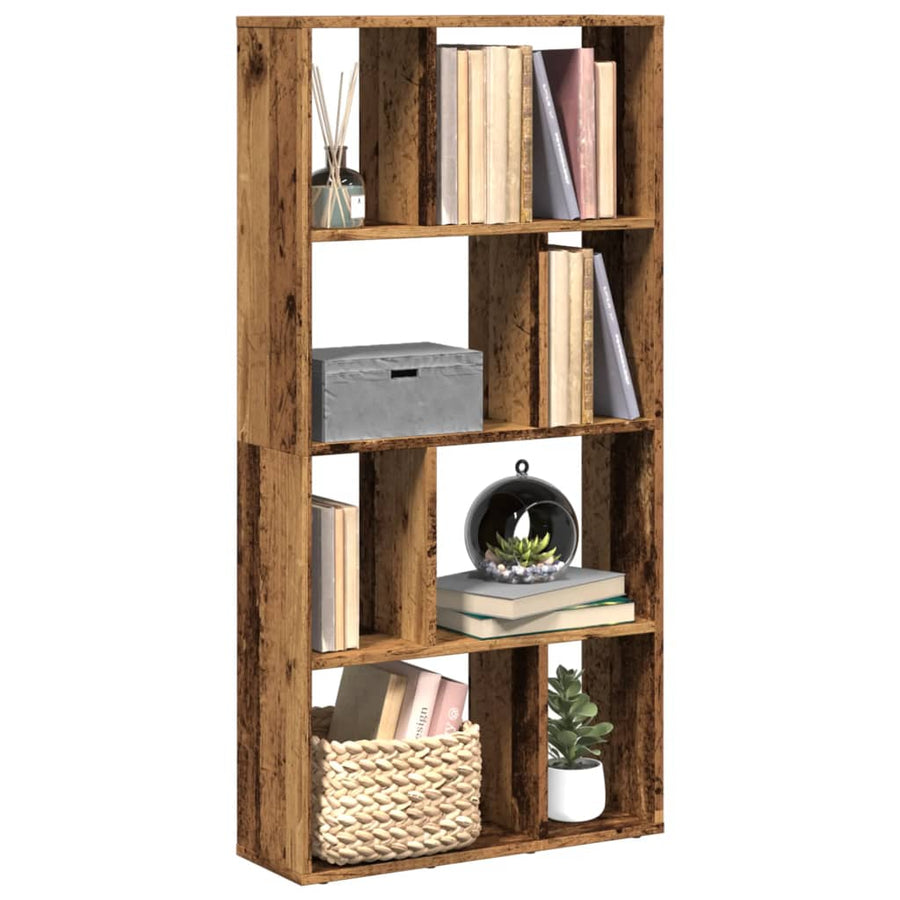 Boekenkast 60X20X120 Cm Bewerkt Hout Kleurig 60 cm Oud hout
