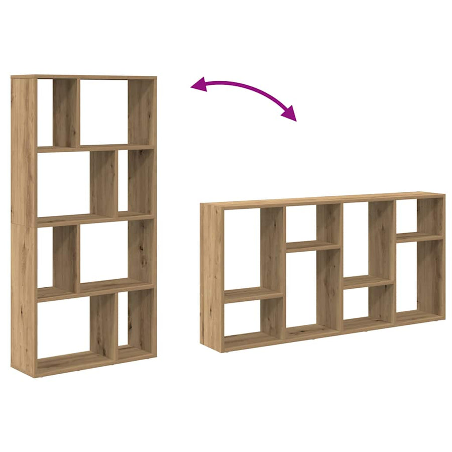 Boekenkast 60X20X120 Cm Bewerkt Hout 60 cm artisanaal eikenkleurig
