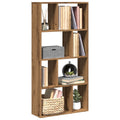 Boekenkast 60x20x120,5 cm bewerkt hout artisanaal eikenkleurig