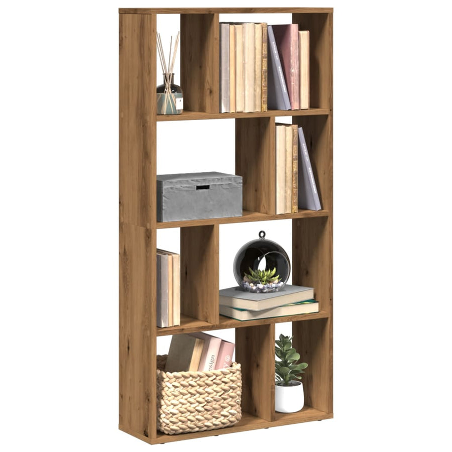 Boekenkast 60X20X120 Cm Bewerkt Hout 60 cm artisanaal eikenkleurig