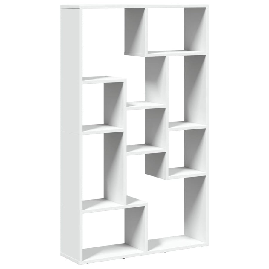 Boekenkast 72x20x120 cm bewerkt hout wit