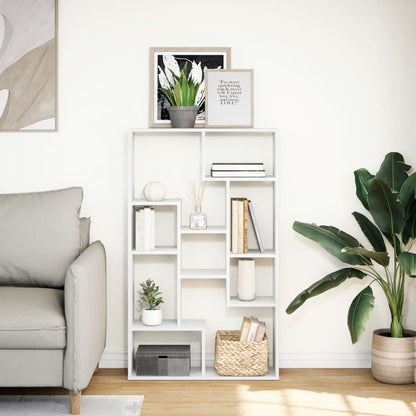 Boekenkast 72x20x120 cm bewerkt hout wit