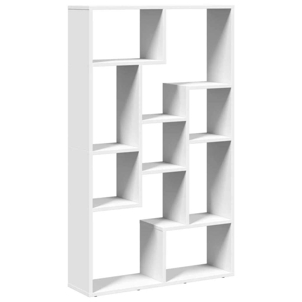 Boekenkast 72x20x120 cm bewerkt hout wit