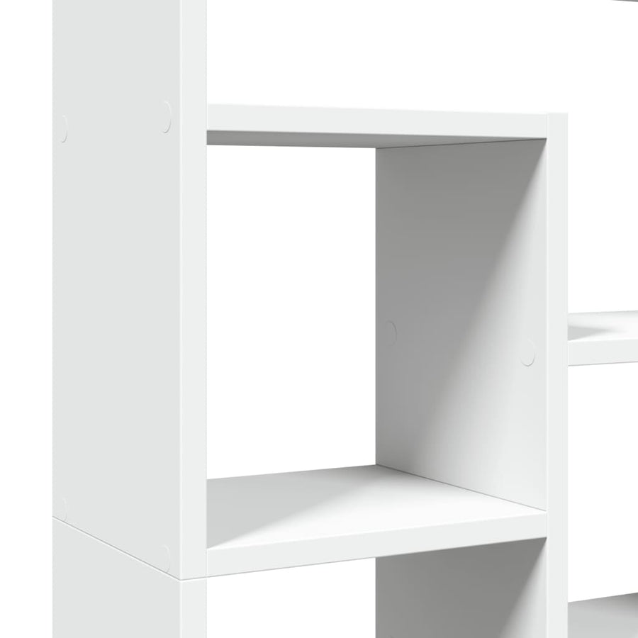 Boekenkast 72x20x120 cm bewerkt hout wit