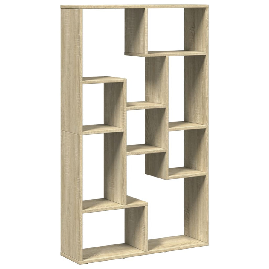 Boekenkast 72x20x120 cm bewerkt hout sonoma eikenkleurig