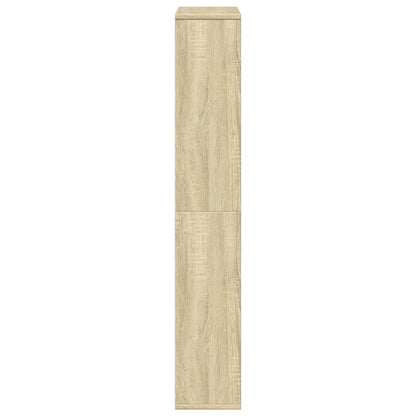 Boekenkast 72x20x120 cm bewerkt hout sonoma eikenkleurig