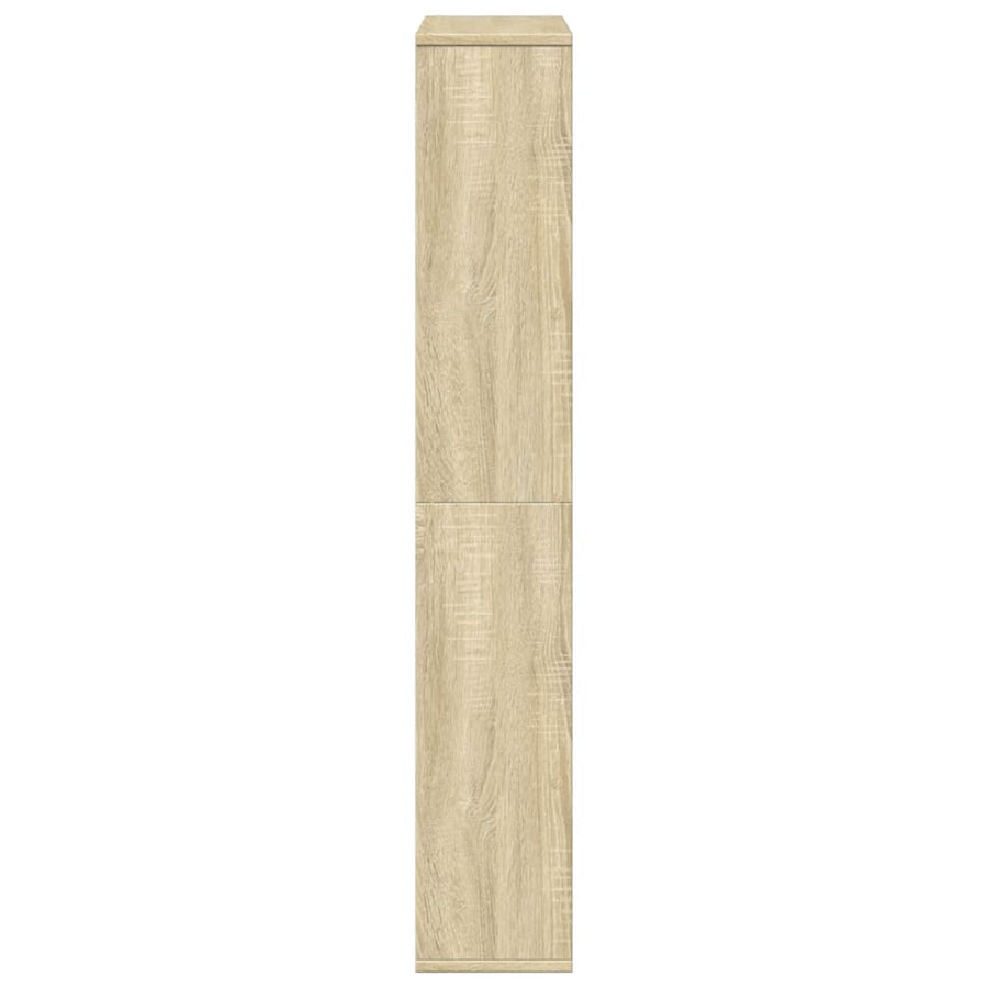 Boekenkast 72x20x120 cm bewerkt hout sonoma eikenkleurig