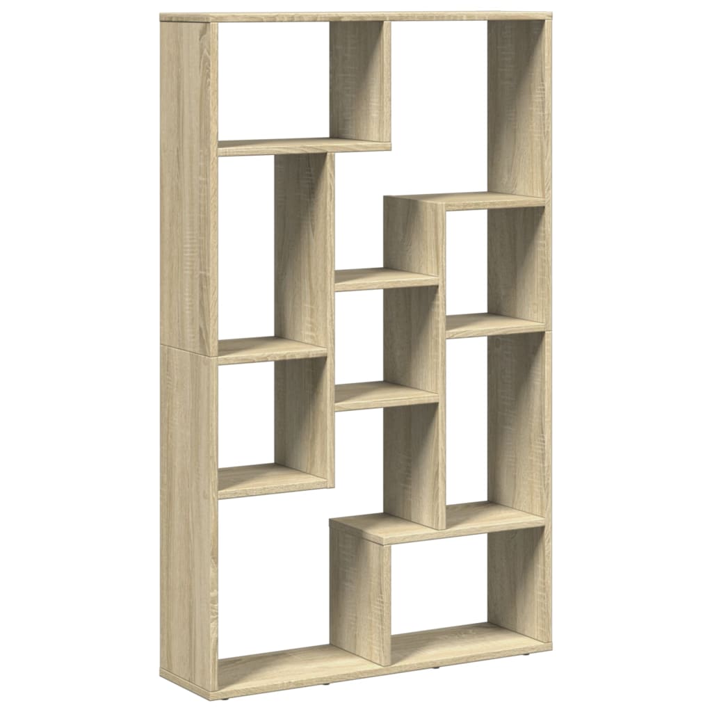 Boekenkast 72x20x120 cm bewerkt hout sonoma eikenkleurig