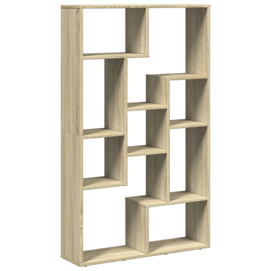 Boekenkast 72x20x120 cm bewerkt hout sonoma eikenkleurig