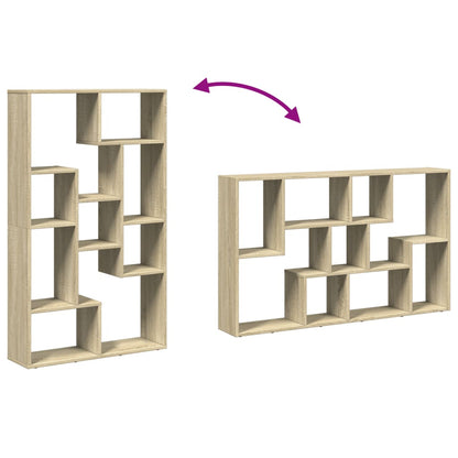 Boekenkast 72x20x120 cm bewerkt hout sonoma eikenkleurig