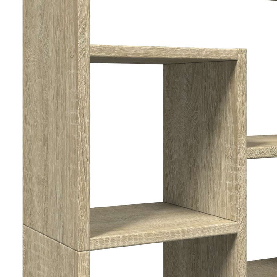 Boekenkast 72x20x120 cm bewerkt hout sonoma eikenkleurig