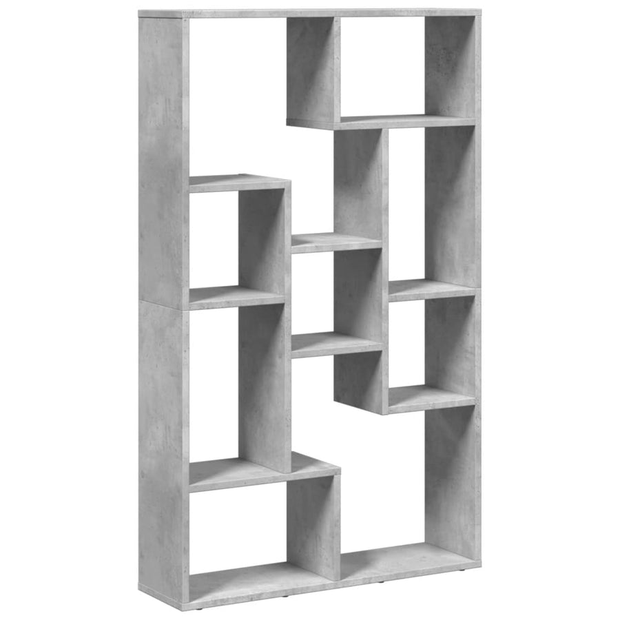Boekenkast 72x20x120 cm bewerkt hout betongrijs
