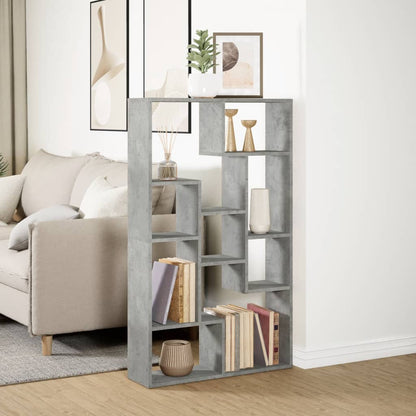 Boekenkast 72x20x120 cm bewerkt hout betongrijs