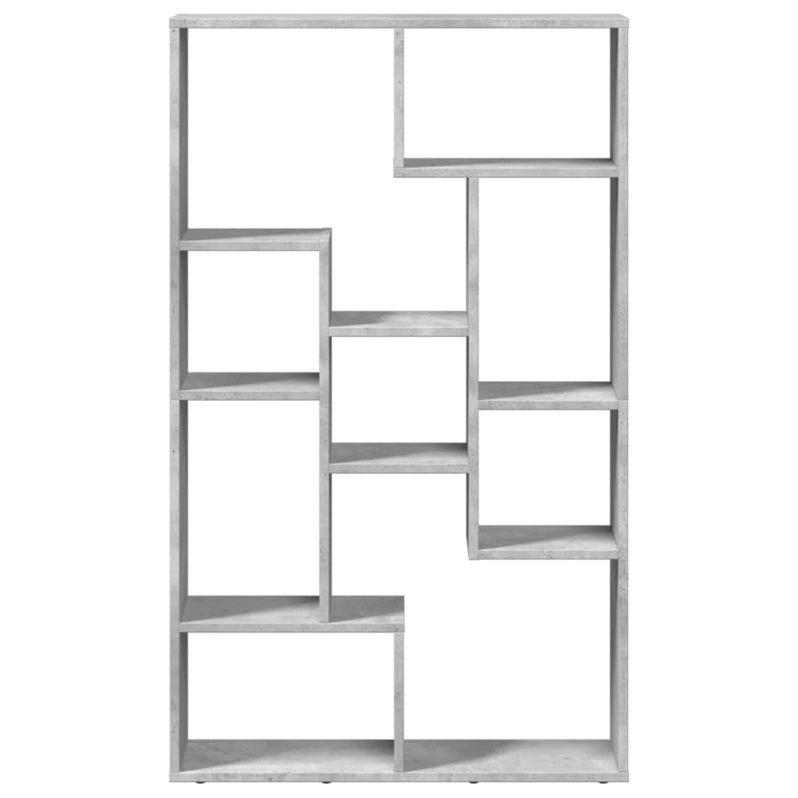 Boekenkast 72x20x120 cm bewerkt hout betongrijs