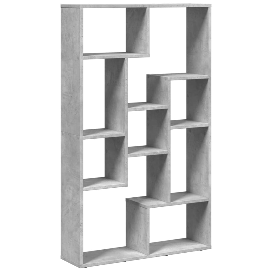 Boekenkast 72x20x120 cm bewerkt hout betongrijs