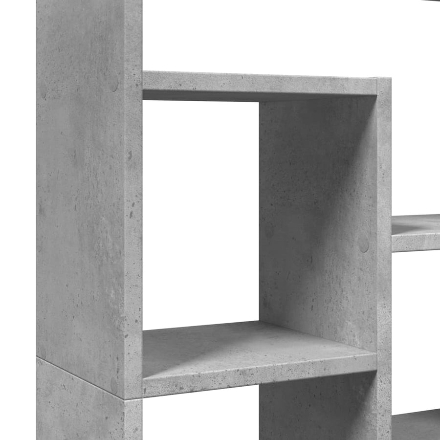 Boekenkast 72x20x120 cm bewerkt hout betongrijs