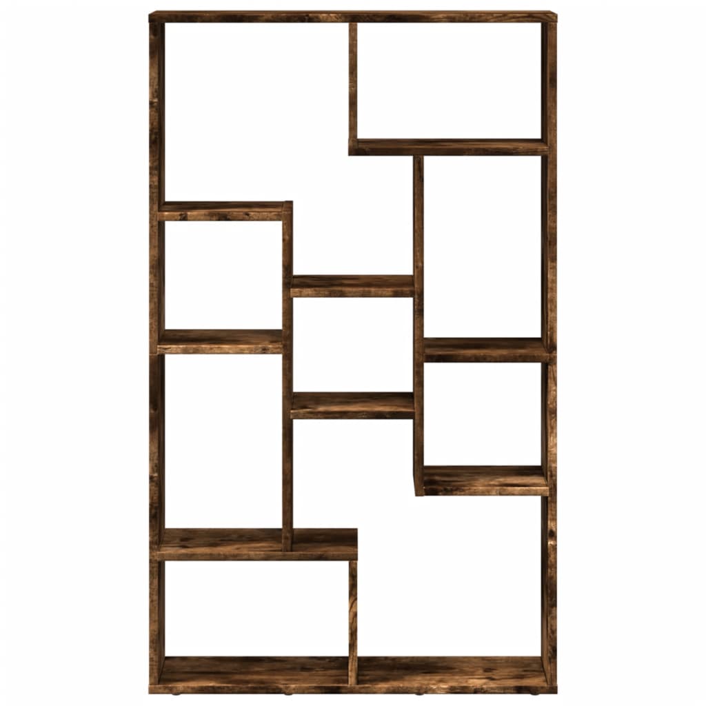 Boekenkast 72x20x120 cm bewerkt hout gerookt eikenkleurig