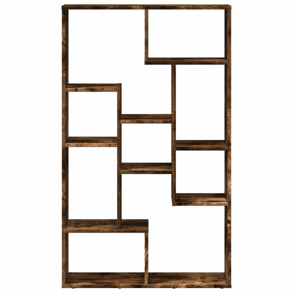 Boekenkast 72x20x120 cm bewerkt hout gerookt eikenkleurig