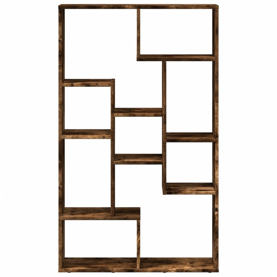 Boekenkast 72x20x120 cm bewerkt hout gerookt eikenkleurig
