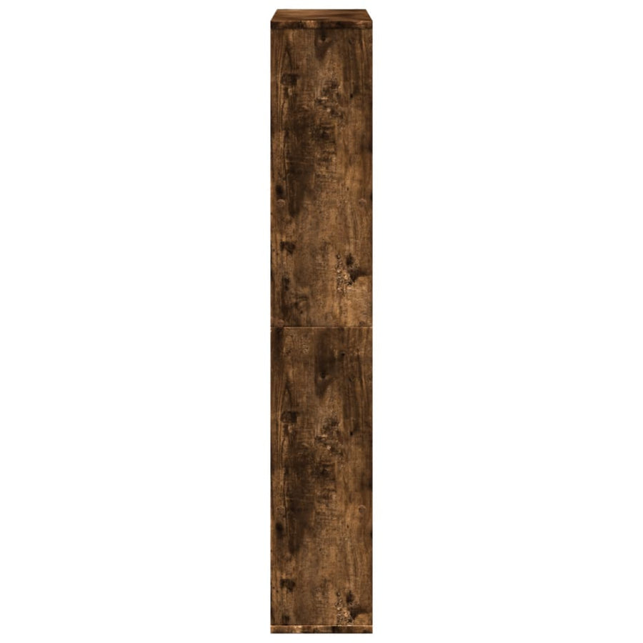 Boekenkast 72x20x120 cm bewerkt hout gerookt eikenkleurig