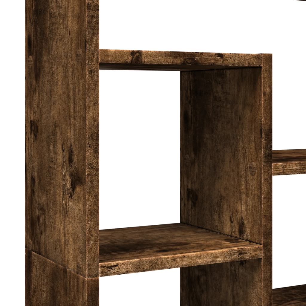 Boekenkast 72x20x120 cm bewerkt hout gerookt eikenkleurig