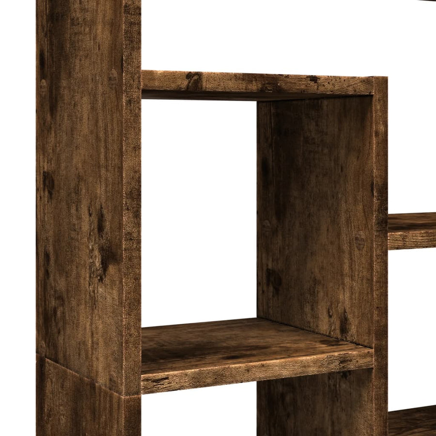 Boekenkast 72x20x120 cm bewerkt hout gerookt eikenkleurig