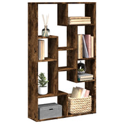 Boekenkast 72x20x120 cm bewerkt hout gerookt eiken
