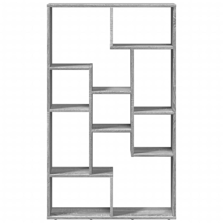 Boekenkast 72x20x120 cm bewerkt hout grijs sonoma eikenkleurig