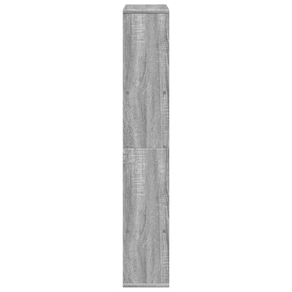 Boekenkast 72x20x120 cm bewerkt hout grijs sonoma eikenkleurig