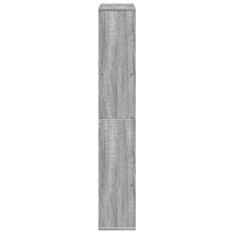 Boekenkast 72x20x120 cm bewerkt hout grijs sonoma eikenkleurig