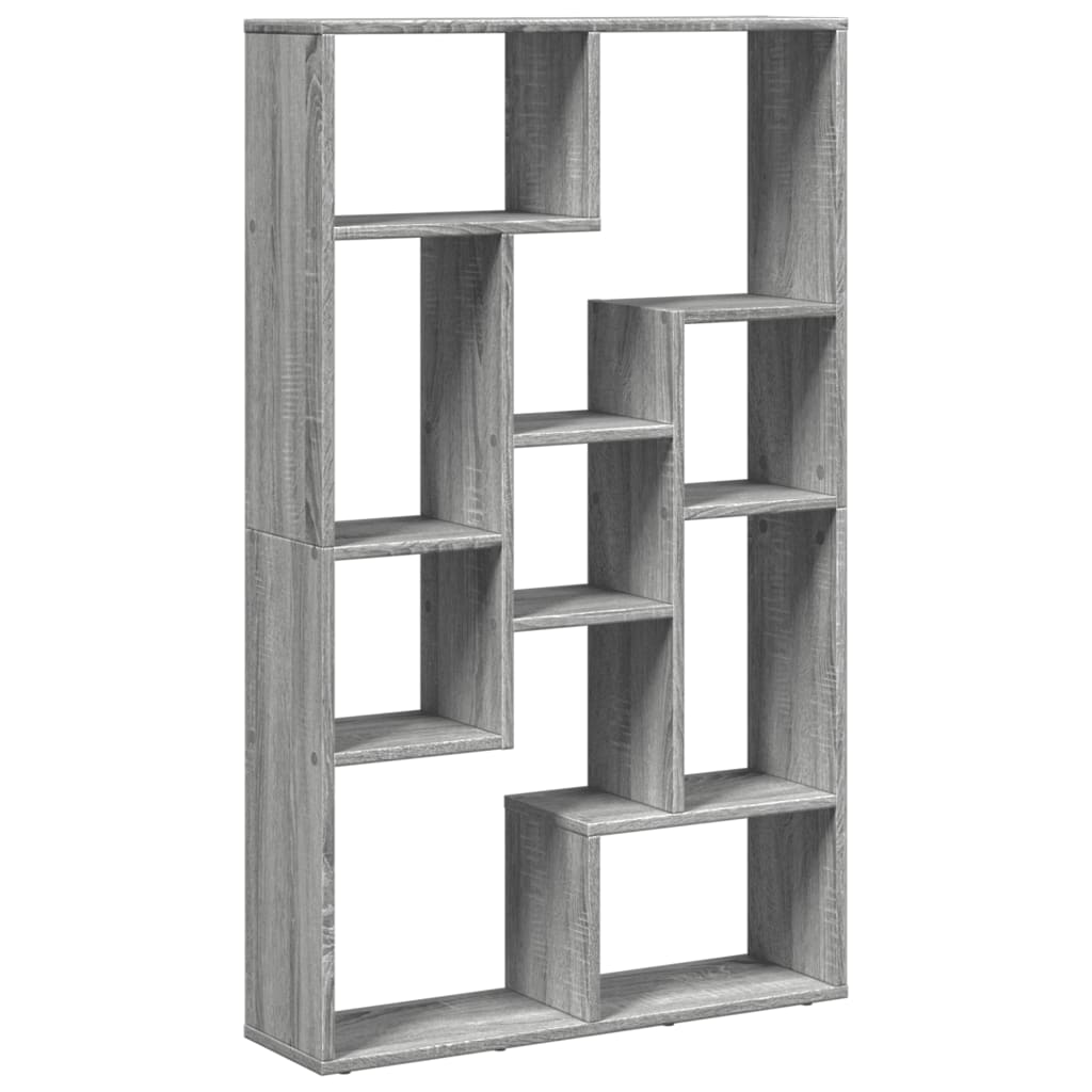 Boekenkast 72x20x120 cm bewerkt hout grijs sonoma eikenkleurig