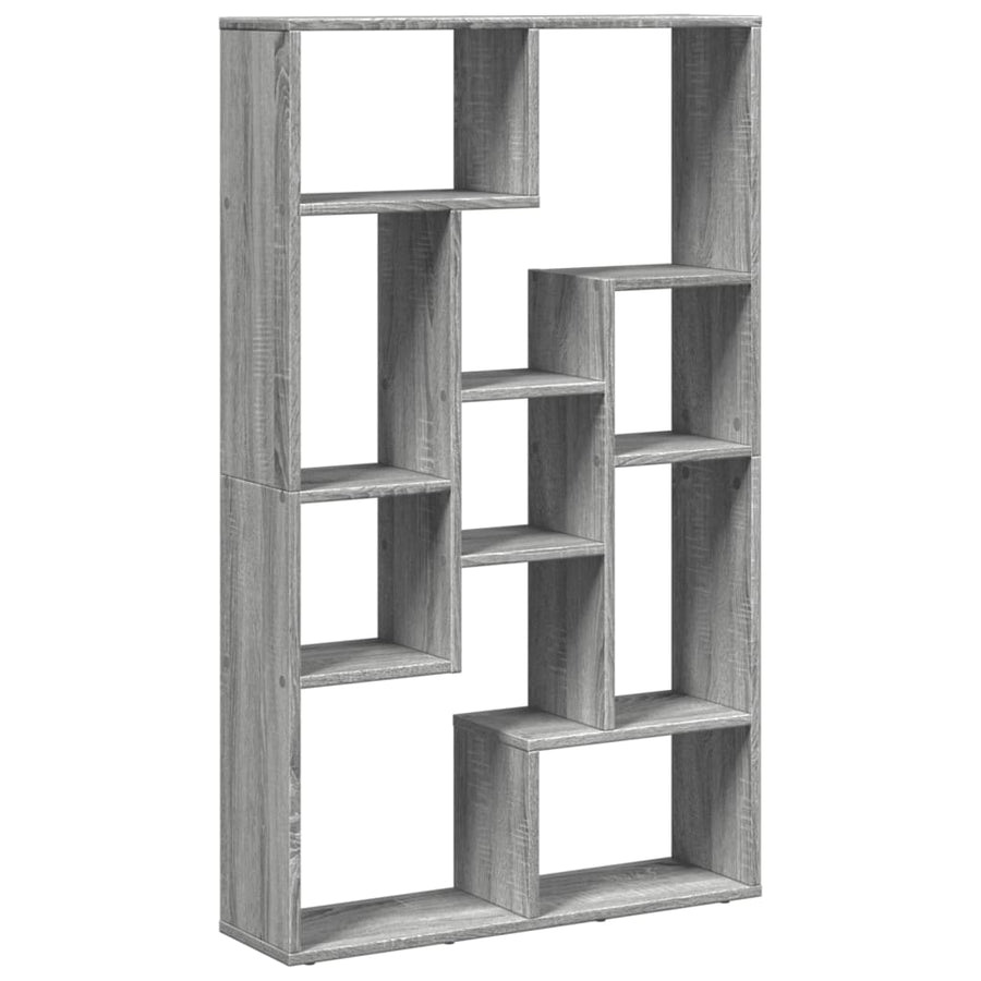 Boekenkast 72x20x120 cm bewerkt hout grijs sonoma eikenkleurig