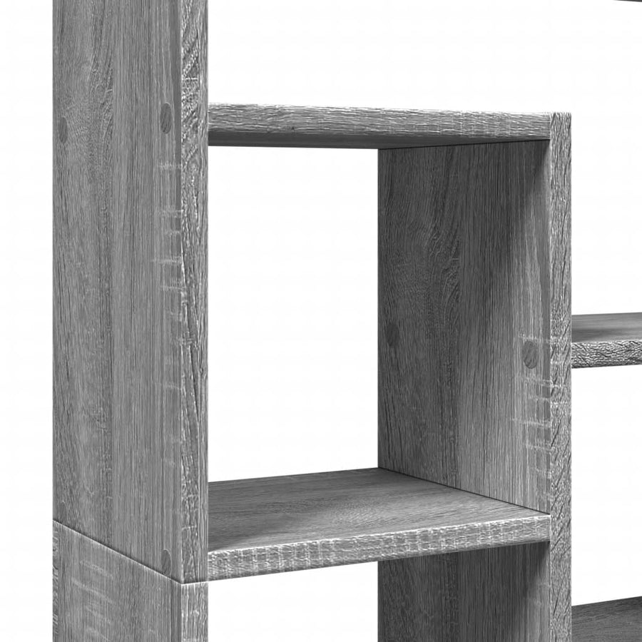 Boekenkast 72x20x120 cm bewerkt hout grijs sonoma eikenkleurig
