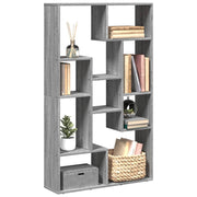 Boekenkast 72x20x120 cm bewerkt hout grijs sonoma