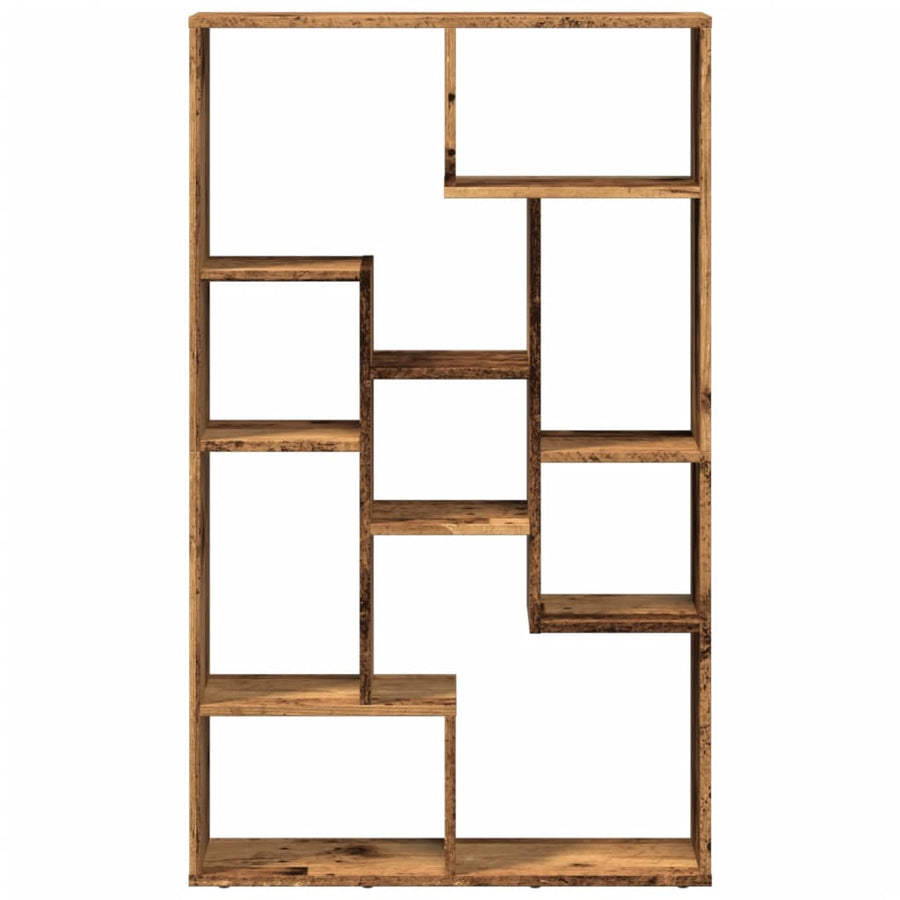 Boekenkast 72x20x120 cm bewerkt hout oud houtkleurig