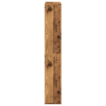 Boekenkast 72x20x120 cm bewerkt hout oud houtkleurig